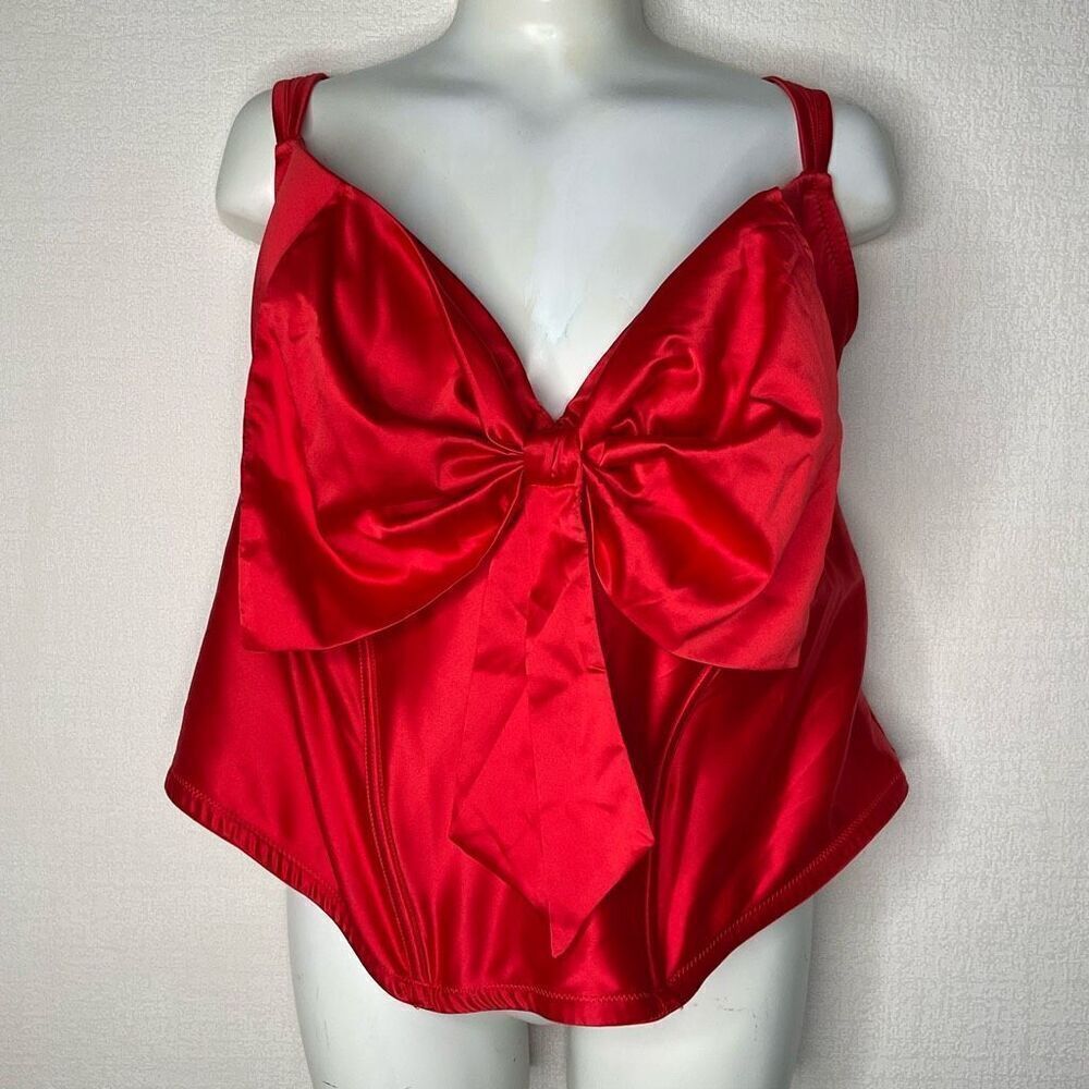Adore Me Arianna Contour red low bustier corset Bra 40G‎